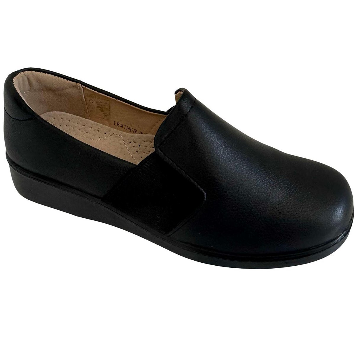 Обувь Bangka Womens Comfort Shoes Gores Slip on Hotel Restaurant Walking Slip/Oil Resistant Work Shoes, Black-8 — фото 2
