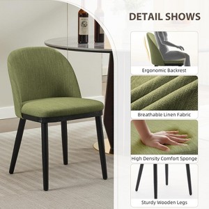 4/6-Piece Modern  Dining Chairs Set - Sturdy  Wood Legs (300lb Capacity) for Kitchen, Restaurant, Cafe - Multi Colors - 1 of 4