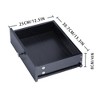 ZACHVO Modern Black Nightstand with USB Charging Port & 2 Drawers - 3 of 4