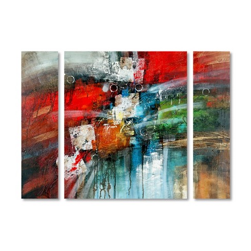 Trademark Fine Art - Rio 'cube Abstract Iv' Multi Panel Art Set Large ...