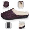 Roxoni Women's Knitted Clog Slippers – Fleece-Lined, Warm, and Cozy House Slippers - 3 of 4