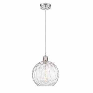Innovations Lighting Athens Water Glass 1 - Light Pendant in  Brushed Satin Nickel - 1 of 1