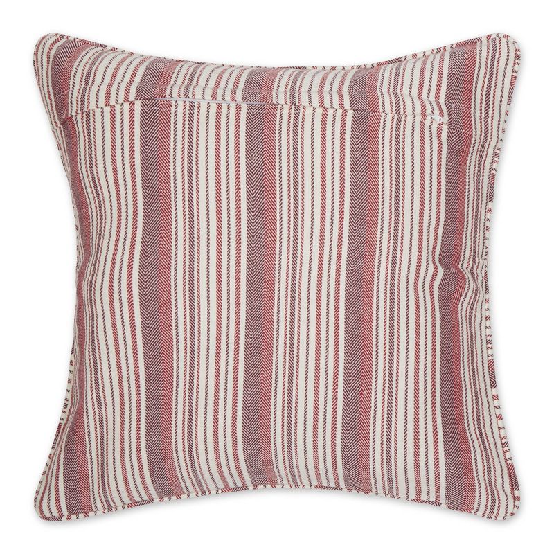2pc 18"x18" Herringbone Striped Recycled Cotton Square Throw Pillow Cover - Design Imports, 2 of 7