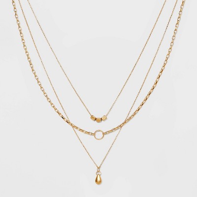 Gold Layered Necklace : Target