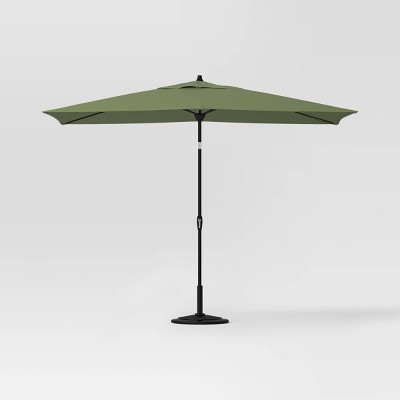 6'x10' Rectangular Outdoor Patio Market Umbrella with Black Pole - Threshold™