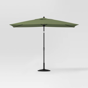 6'x10' Rectangular Outdoor Patio Market Umbrella with Black Pole - Threshold™ - 1 of 4