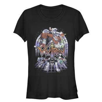 Juniors Womens Voltron: Defender of the Universe Retro Robot Lions T-Shirt