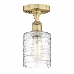 Cobbleskill - 1 Light Semi-Flush Mount In Art Deco Style-9.75 Inches Tall and 5 Inches Wide - 1 of 1