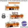 Sttoraboks Metal Floating Shelf Set of 3 with Acrylic Panels, Wall Mount Storage & Display Organizer for Bathroom, Bedroom, Living Room (Orange) - 2 of 4