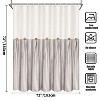 LunaLulinlk Shower Curtain, Farmhouse Button Waterproof Fabric Bathroom Curtain - 3 of 4