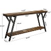 Tribesigns 70.9-Inch Narrow Long Entryway Console Table, 2-Tier Industrial Sofa Table Behind Couch for Hallway, Living Room, Foyer - 3 of 4