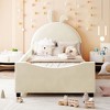 Twin Size Upholstered Daybed Platform Bed with Rabbit Ear Shaped Headboard-ModernLuxe - 2 of 4