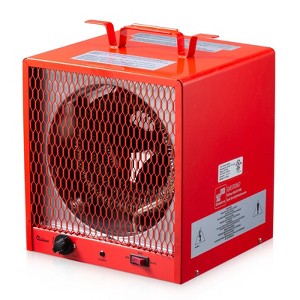 DR. INFRARED HEATER DR-988, 240V Electric Industrial Heater, 5600W, Thermostat 37-113°F, Portable, Wall Ceiling Mount, Red - 1 of 4