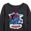 Women's - Marvel - Friendly Neighborhood Spider-Man Suits Lightweight French Terry Wide Neck Long Sleeve Shirt - 2 of 4