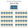 Big Dot of Happiness Happy Hanukkah - Mini Candy Bar Wrapper Stickers - Chanukah Small Favors - 40 Count - 3 of 4