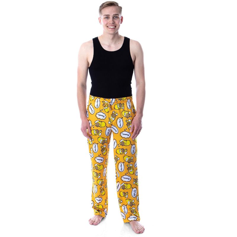 The Simpsons Men's Homer Simpson Bubble Thoughts Sleep Pajama Pants, 4 of 7