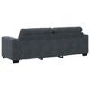 vidaXL 3-Seater Sofa Black 180 cm Velvet - 3 of 4