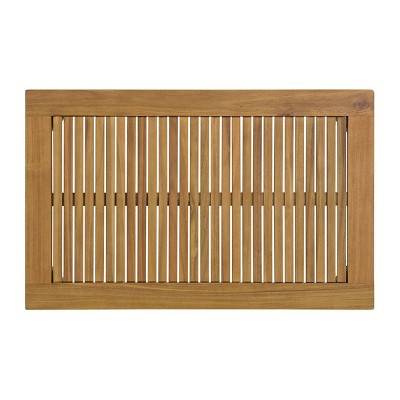 Okemo 2-Piece Acacia Wood Outdoor Patio Set with Cream Cushions