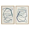 Kate and Laurel Sylvie Blue and Green Expressive Abstract 1 and 2 Framed Canvas Art Set by The Creative Bunch Studio - 2 of 4