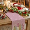 Racxily Christmas Table Runner , Xmas Trees Snowflakes Holiday Decorative Farmhouse Table Decoration for home - 4 of 4