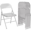 All-Steel Folding Chairs with Backrest, Heavy Duty Metal Foldable Dining Chair Hold Up to 350 LBS, Portable Chair for Adults, Indoor & Outdoor Events - 2 of 4