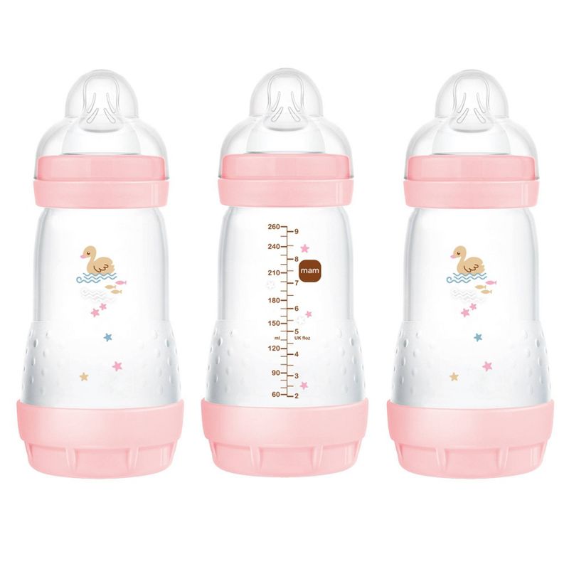MAM Easy Start Anti-Colic Baby Bottles 2m+ - 9oz/3pk - Girl, 1 of 13