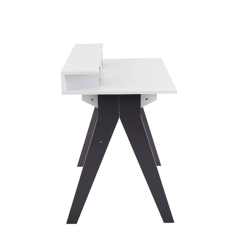 Wishbone Contemporary Computer Desk Wood Gray/White - LumiSource, 3 of 11
