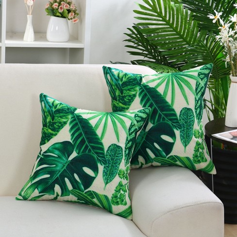 25 Type Tropic Leaf Cotton Linen Throw Pillow Case Cushion Cover Sofa Home Decor