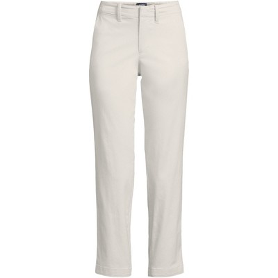 Lands' End Women's Mid Rise Classic Straight Leg Chino Ankle Pants - 18 ...