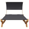 vidaXL Outdoor Lounge Bed Anthracite Solid bent wood and polyester fabric - 4 of 4