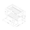 HomeStock Modern Bunk Bed White and Natural Bebble - 4 of 4