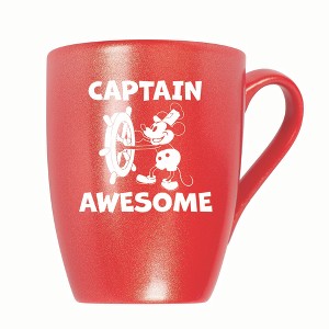 Elanze Designs Captain Awesome 10 ounce New Bone China Coffee Tea Cup Mug, Crimson Red - 1 of 4