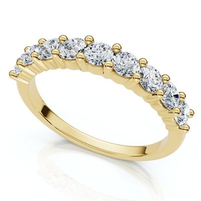 Pompeii3 1Ct TW Diamond Common Prong Stackable Wedding Ring 14k Gold/Platinum Lab Created