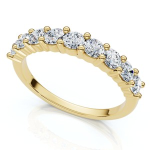 Pompeii3 1Ct TW Diamond Common Prong Stackable Wedding Ring 14k Gold/Platinum Lab Created - 1 of 4