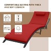 ALAULM Patio Chaise Lounge Set Outdoor Lounge Chair, Rattan Reclining Chair Adjustable Backrest, Pool Sunbathing Recliners with Folding Table - 2 of 4
