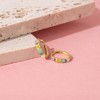Girls' Enamel Heart Cascade 14k Yellow Gold Hoop Earrings - In Season Jewelry - 4 of 4