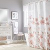 Misty Floral Shower Curtain Pink - Saturday Knight Ltd.: Polyester Bath Curtain, Machine Washable, Buttonhole Top - 3 of 3