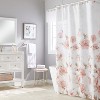 Misty Floral Shower Curtain Pink - Saturday Knight Ltd.: Polyester Bath Curtain, Machine Washable, Buttonhole Top - image 3 of 3