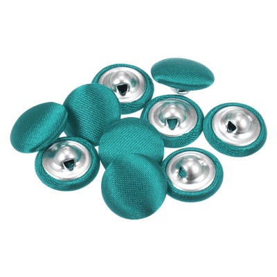 Unique Bargains Blouses Sweater Round Aluminum Cotton Fabric Cloth Covered Buttons 10 Pcs