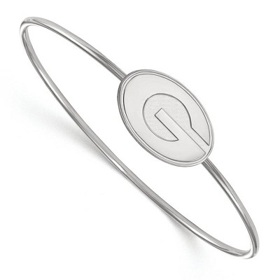 Black Bow Jewelry Sterling Silver Georgia Bulldogs NCAA Bangle Bracelet 7 Inch