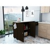 NicBex Mobile Kitchen Island Cart Morden Kitchen Carts on Wheels with Storage, 2 Cabinets, 1 Drawer and 2 Open Shelves for Kitchen - 4 of 4