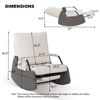 Rocking Chair with Adjustable Backrest & Footrest Upholstered Plush Seating Glider Rocker with High Backrest, Modern Living Room Armchair - 2 of 4