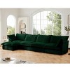 Upholstered Sectional Sofa, 4 Seater Free Combination Convertible Sofa, Sofas with Ottoman, Corduroy Fabric Sectional Sofas-Cuddlewood - 2 of 4