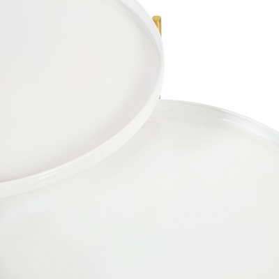 Ulani Modern Geometric Nesting Tables in Polished Gold and Gray