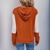 Women's Color Block Hoodie T-Shirt Casual Long Sleeve Pullover Sweatshirt - 3 of 4