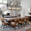 LLHZSY 43 3/10" Modern Linear Pendant Chandelier With Crystal Shape Linear Kitchen Island 6-Lights Fixture for Dining Room Kitchen Island - 4 of 4