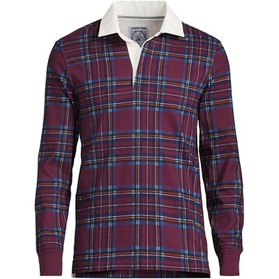 Lands' End Men's Long Sleeve Stripe Rugby Shirt - X Large - Royal ...