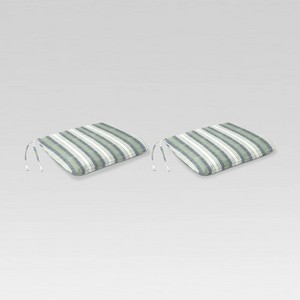 2pk 18" x 15" Monoblock Outdoor Seat Cushions - Jordan Manufacturing - 1 of 3