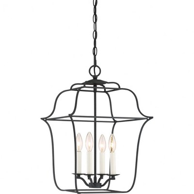 Quoizel Lighting Gallery 4 - Light Chandelier in  Royal Ebony