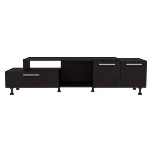 Vynxaria Contemporary Two-Tier TV Stand, Black Wengue, 69" Wide, Model for TVs up to 75" - 1 of 4